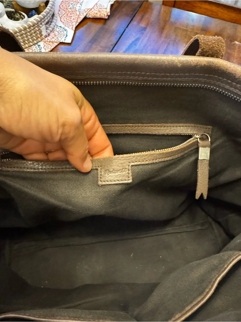 Madewell Leather The Transport Large Bag Satchel Castle Rock